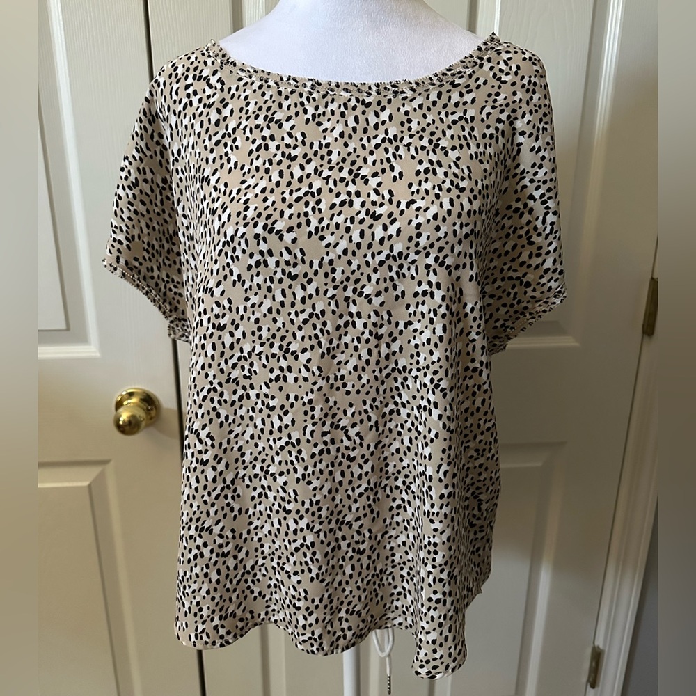 Banana Republic Animal Print Top, Medium